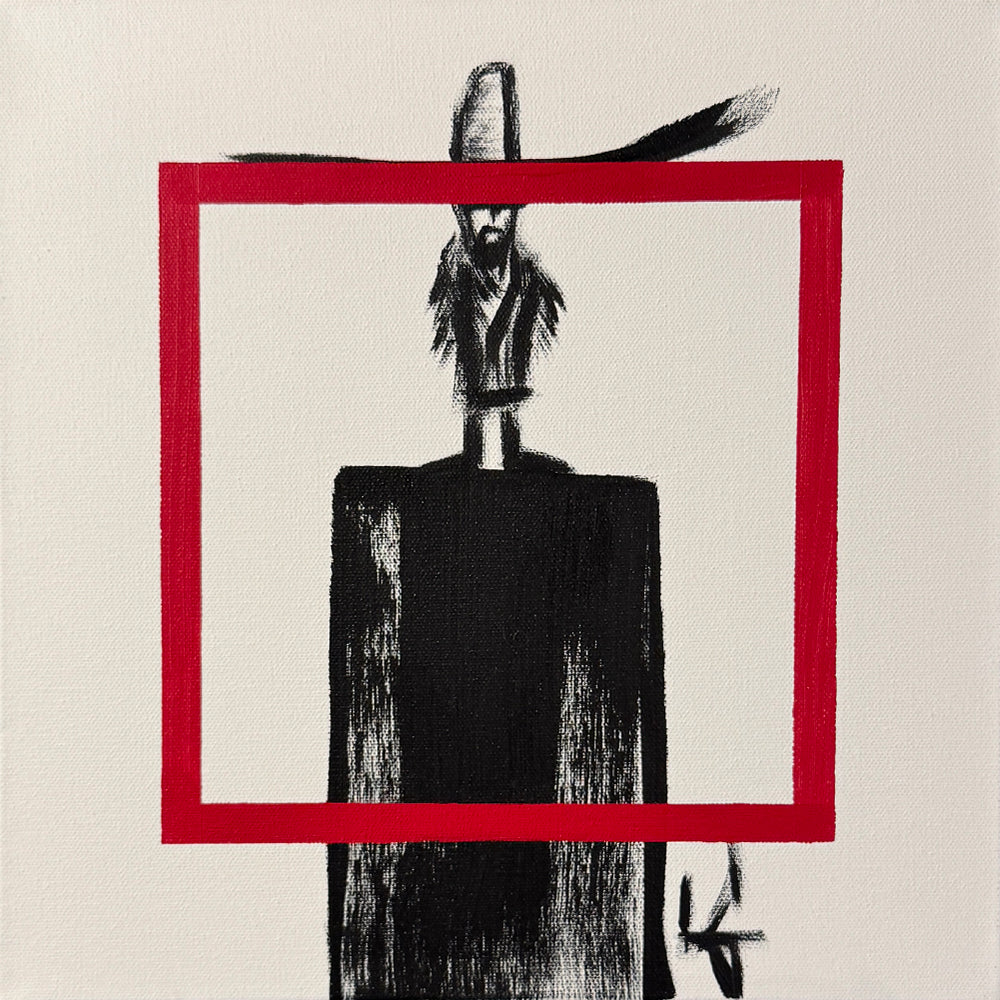 Man in Hat Standing 058