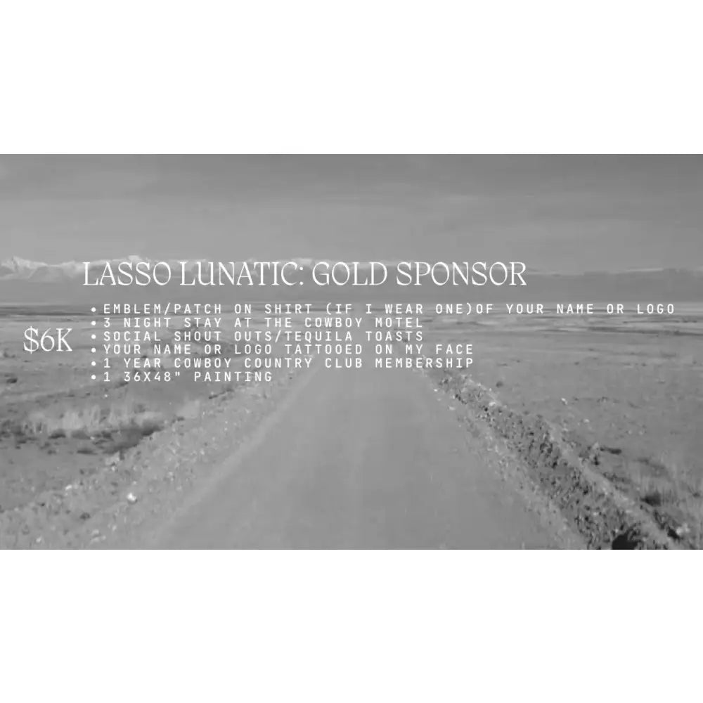Lasso Lunatic Gold Roping Sponsor - Available Collection