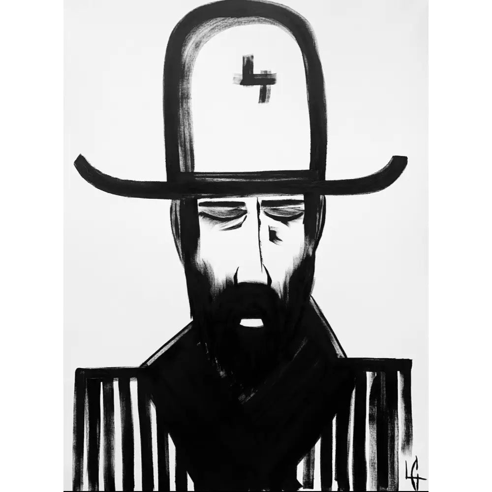 Man in Hat 300 Print - Prints