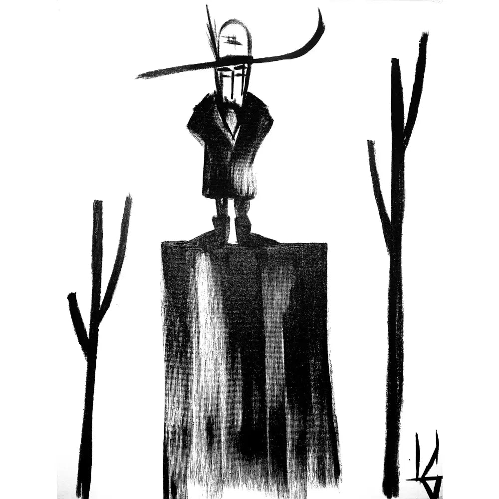 Man in Hat Standing 26 - Small Collection