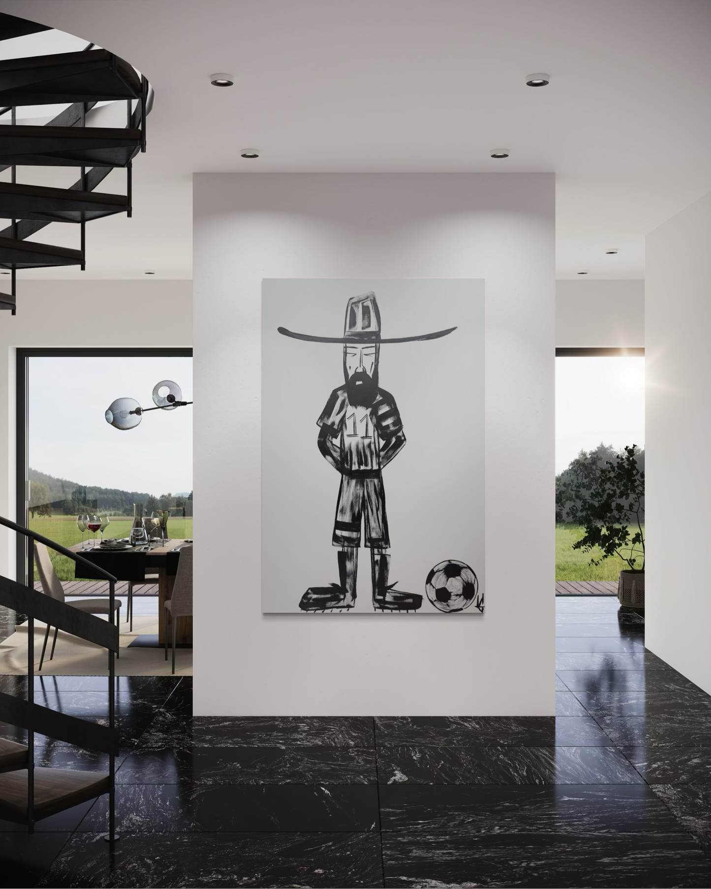 Man in Hat Standing 053