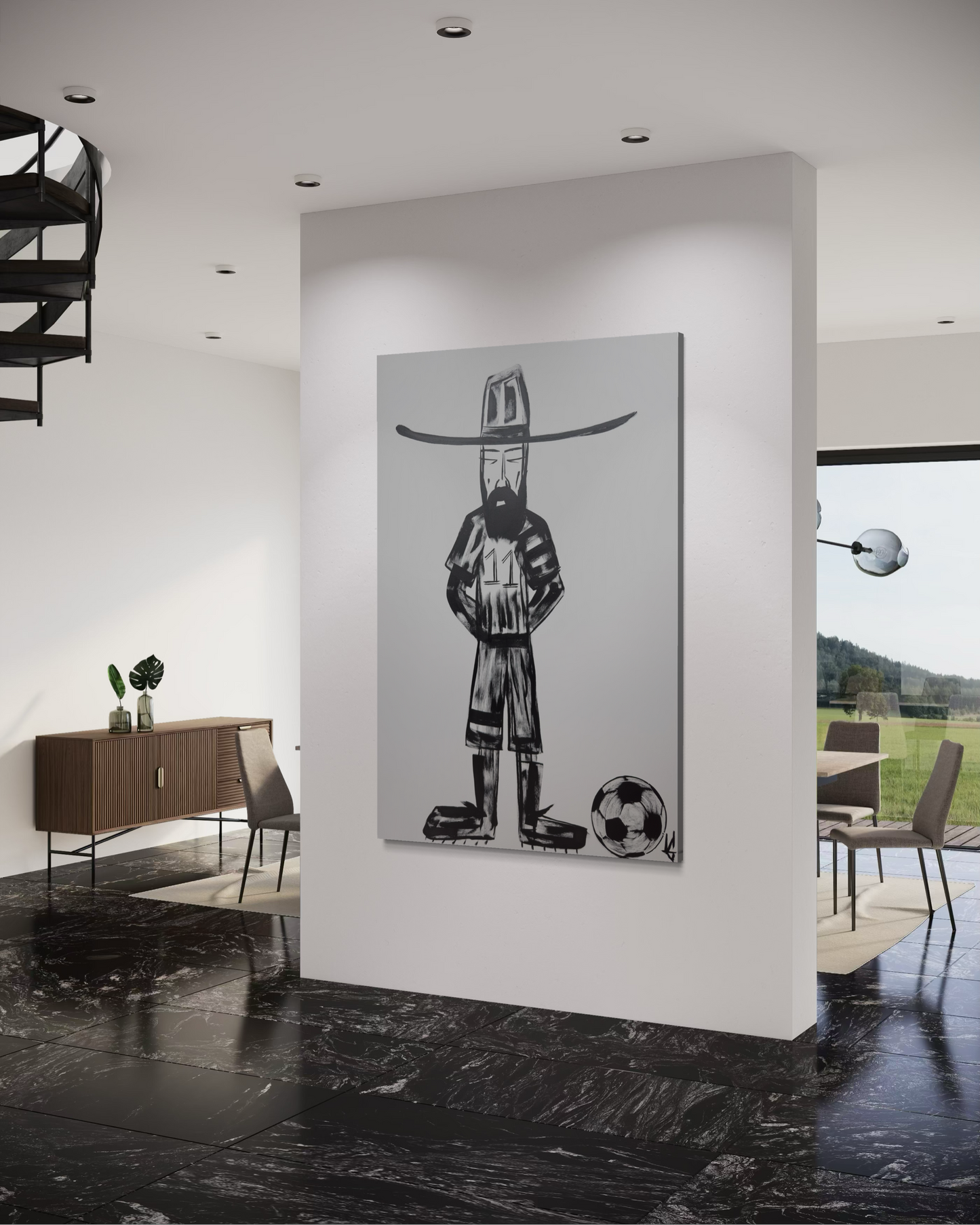 Man in Hat Standing 053