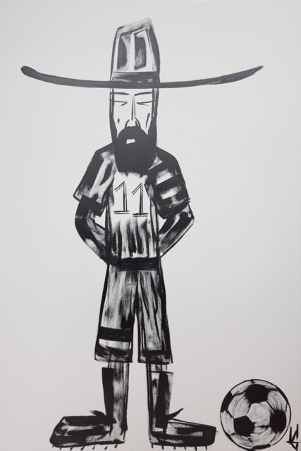 Man in Hat Standing 053