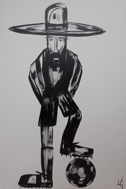 Man in Hat Standing 054