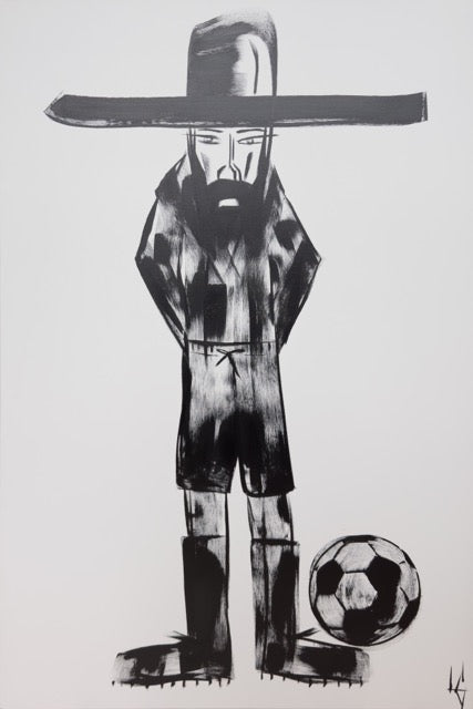 Man in Hat Standing 056