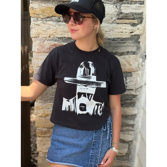 Cowboy Crop Top Black