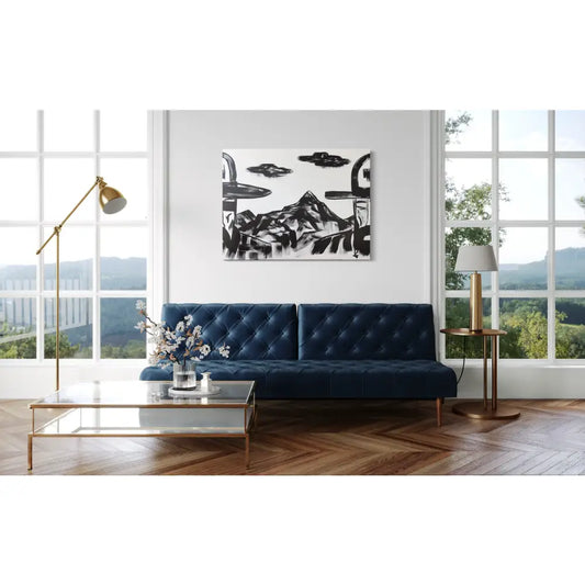 Cowboy Landscape - Center Painting (Triptych)