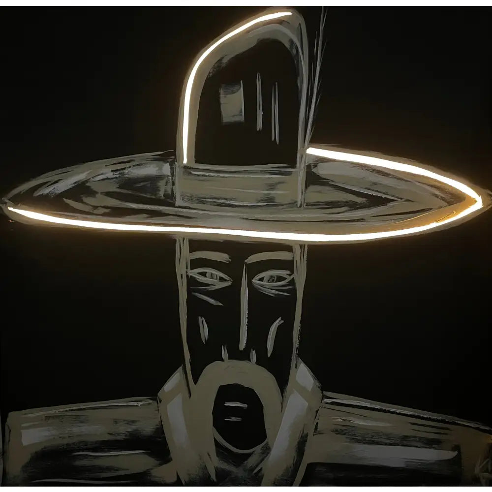 Light Up Man in Hat 001 - Available Collection