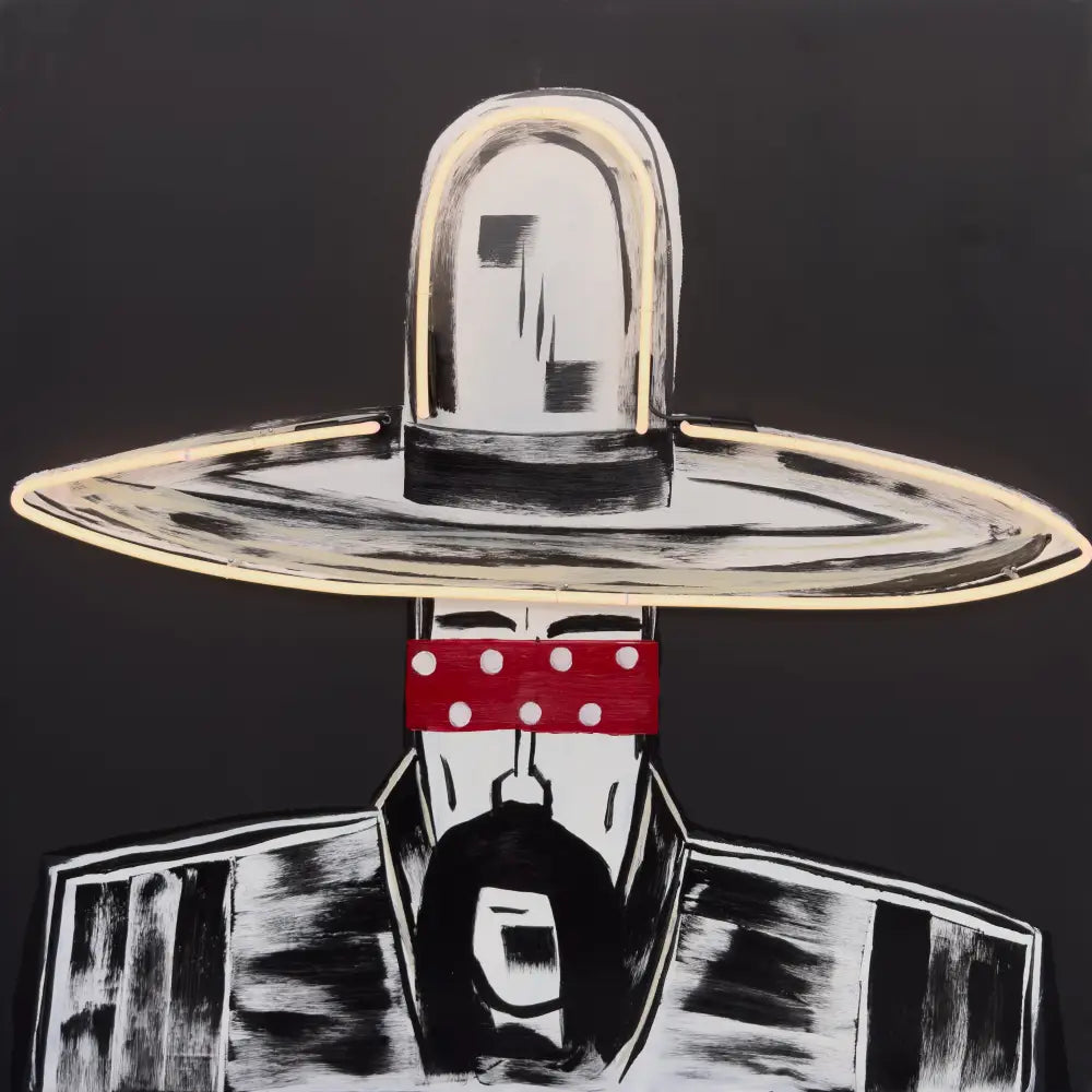 Man in Hat 1151 Neon