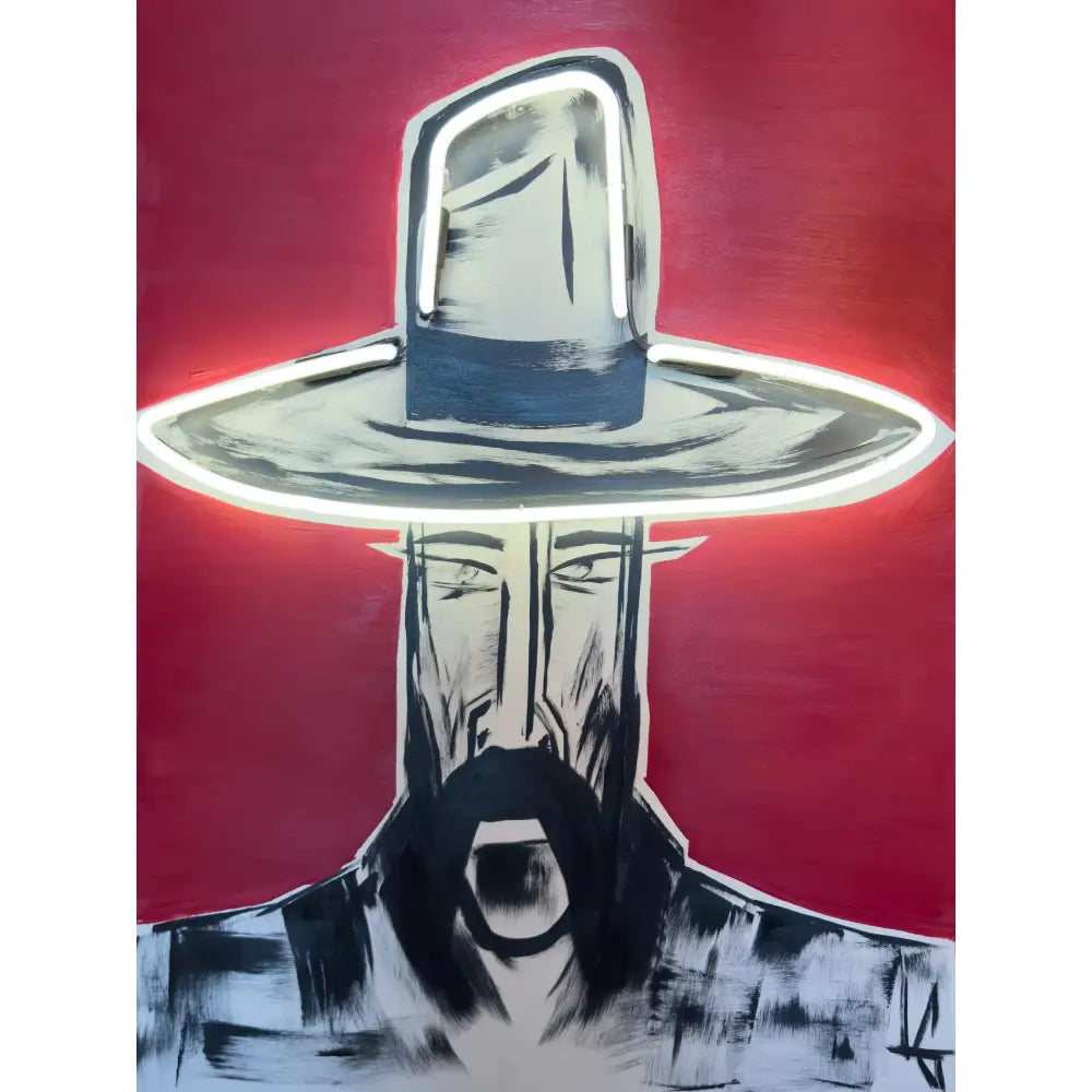 Man in Hat 1152 Neon
