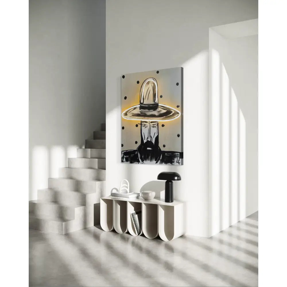 Man in Hat 1176 Neon