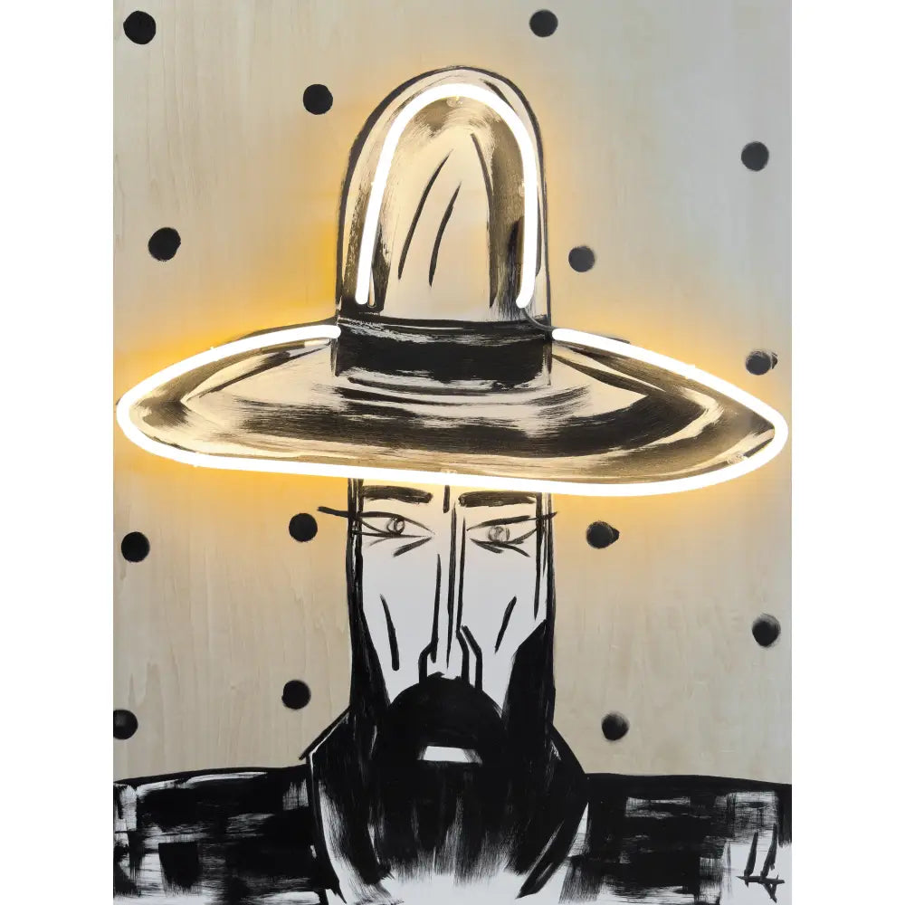 Man in Hat 1176 Neon