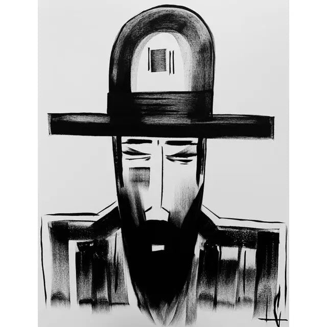 Man in Hat 540 - Sold Work