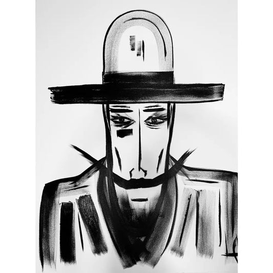 Man in Hat 575 - Sold Work