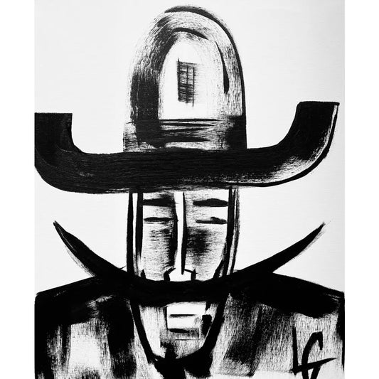 Man in Hat 747 - Sold Work