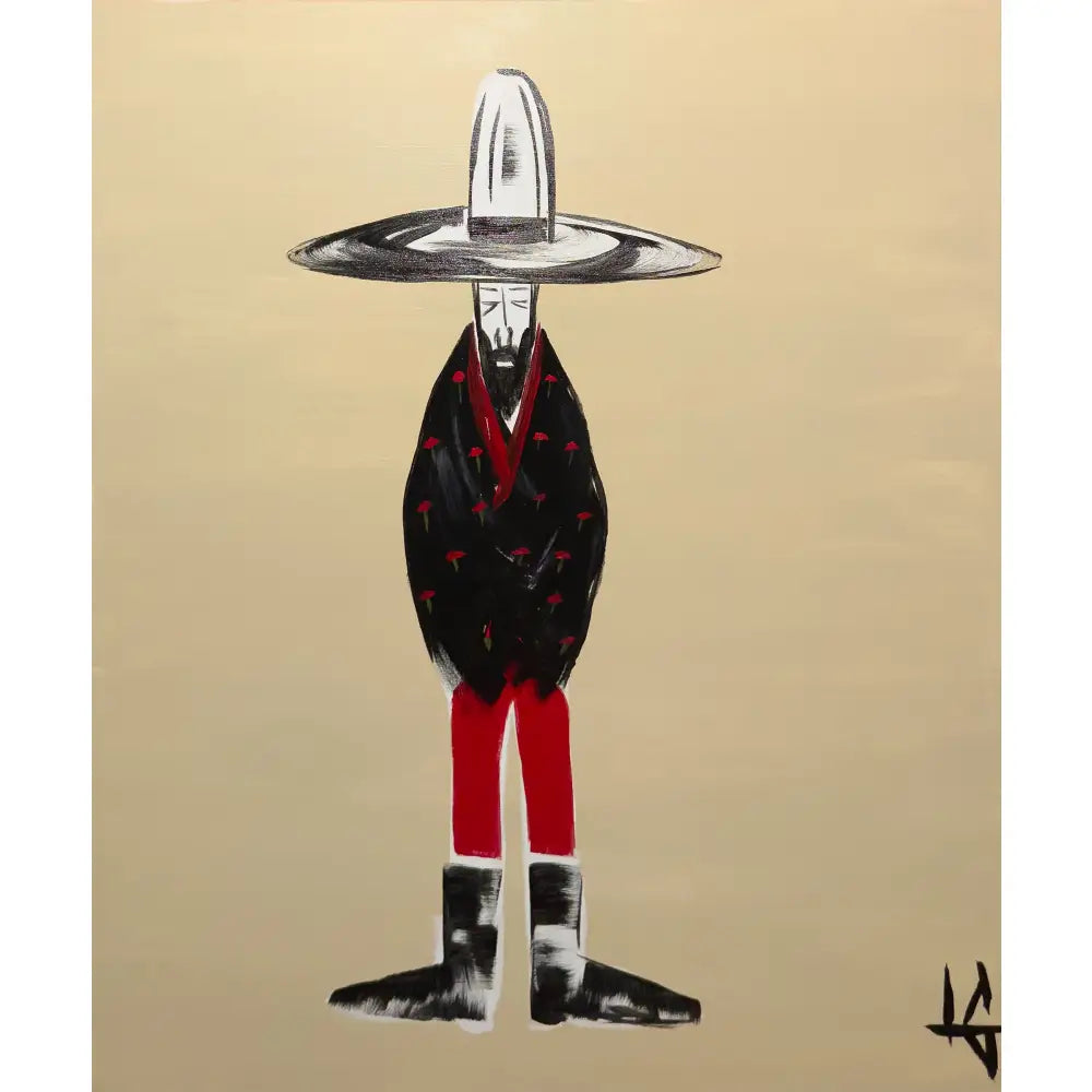 Man in Hat Standing 051