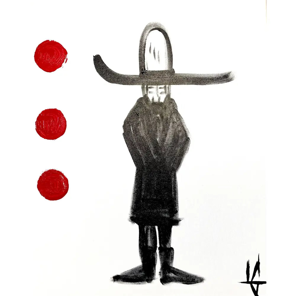 Man in Hat Standing 20 - Sold Work