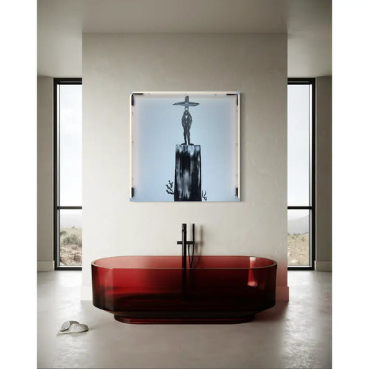 Man in Hat Standing 42 Neon