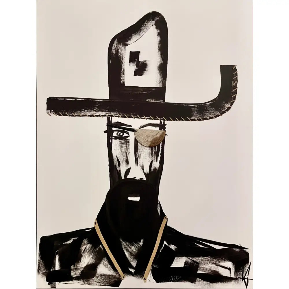 Man with Cowhide Patch