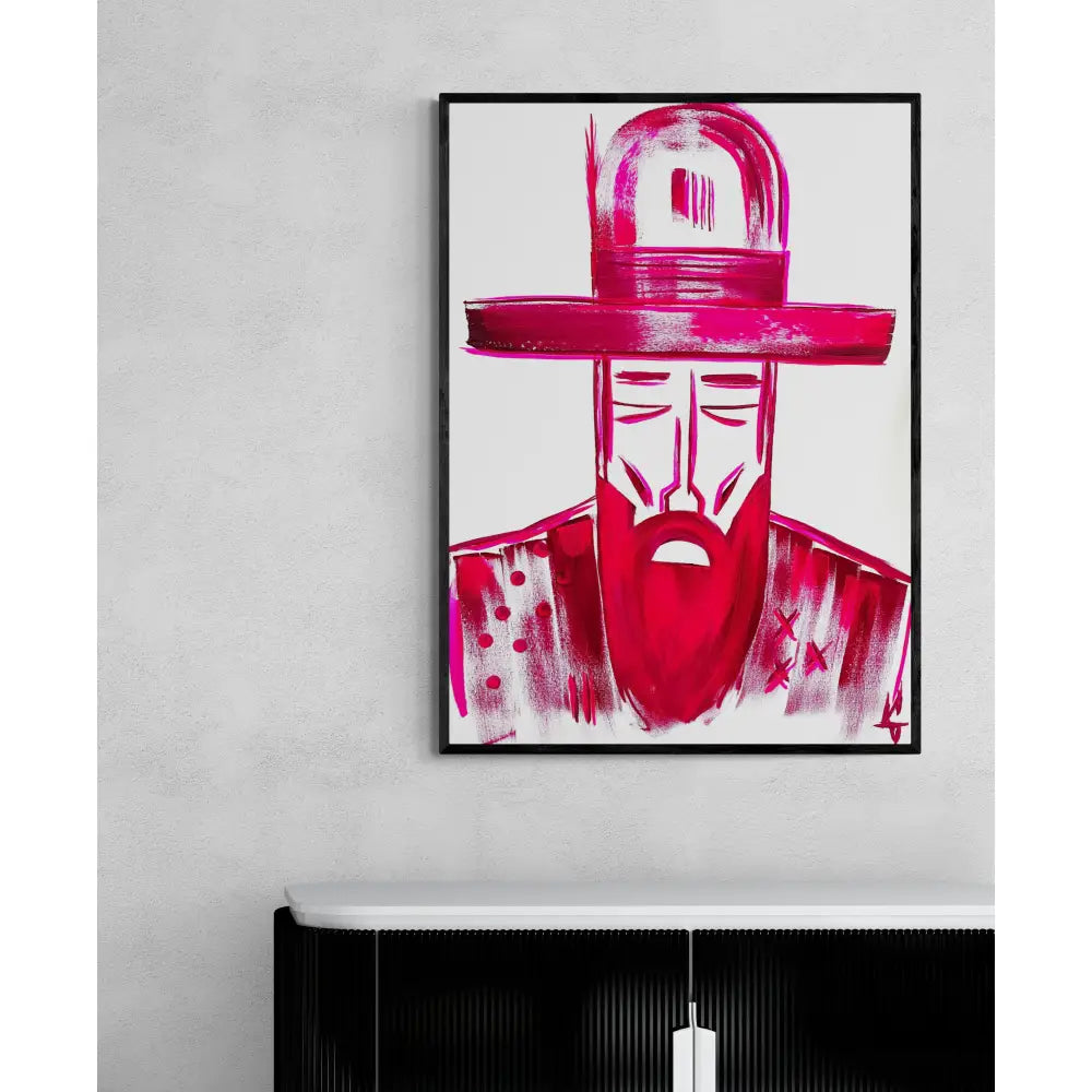 Pink Man in Hat 001 - Sold Work