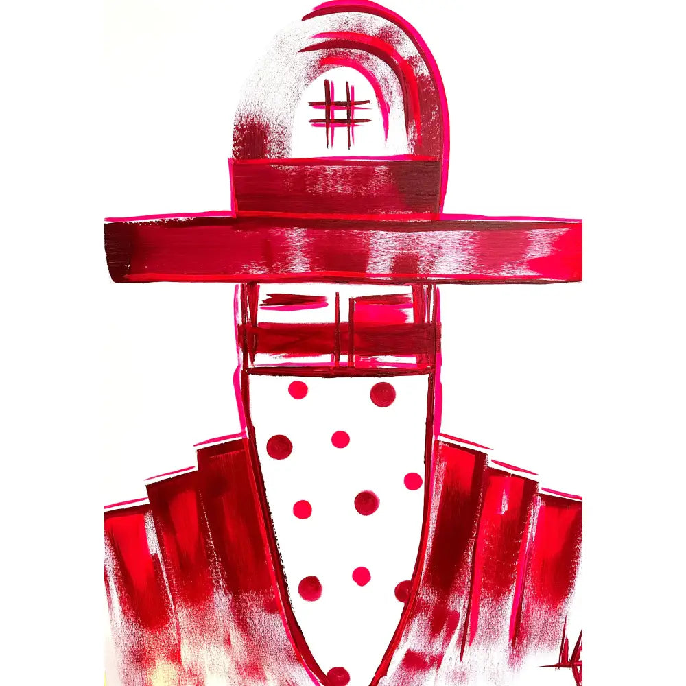 Pink Man in Hat 003 - Sold Work