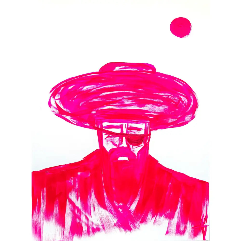 Pink Man in Hat 006 Print - Prints