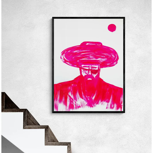 Pink Man in Hat 006 - Sold Work