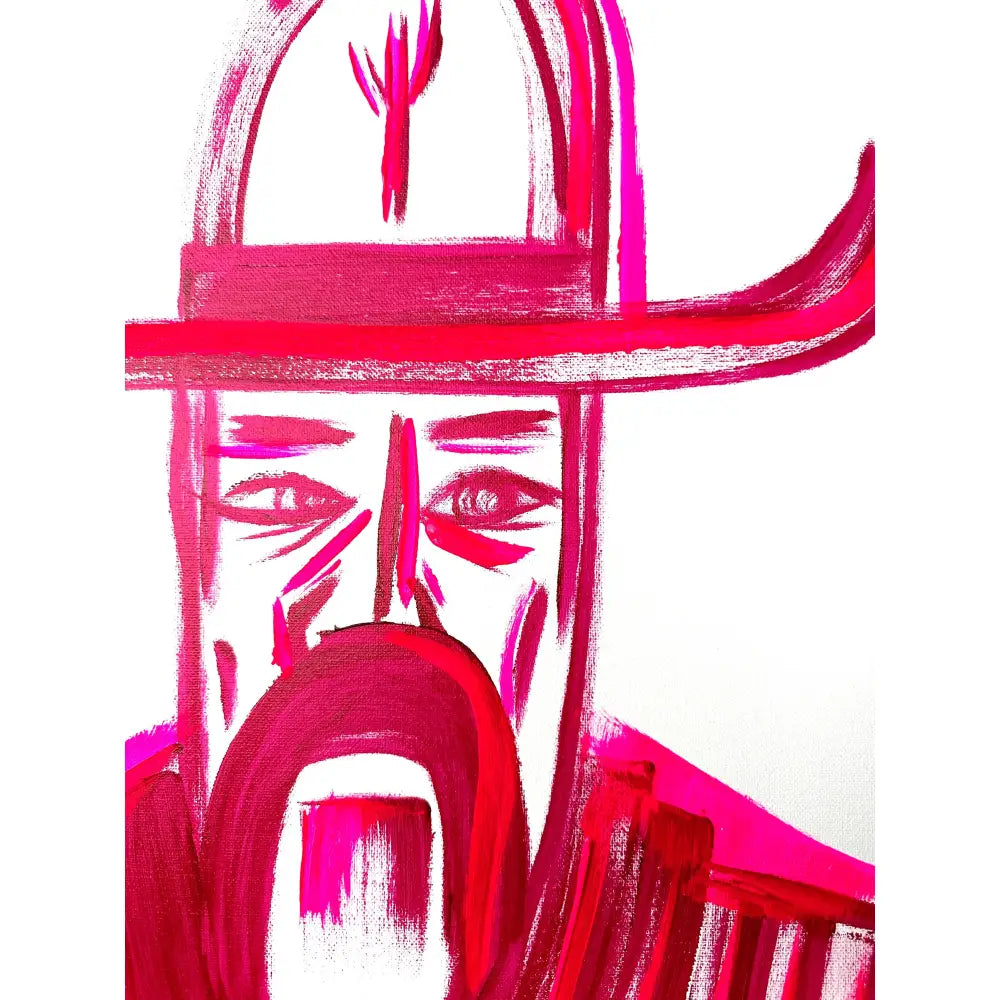 Pink Man in Hat 007 - Sold Work