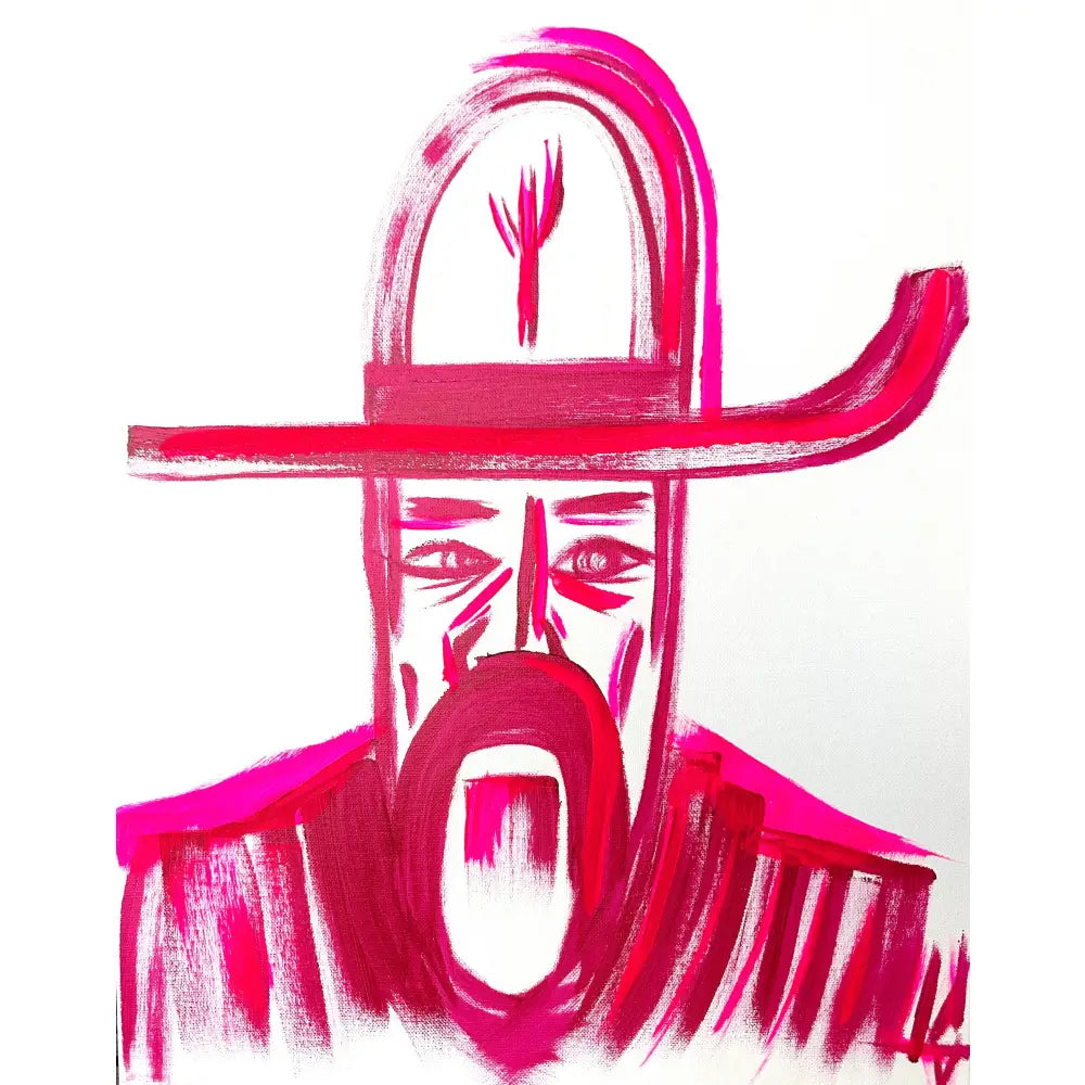 Pink Man in Hat 007 - Sold Work