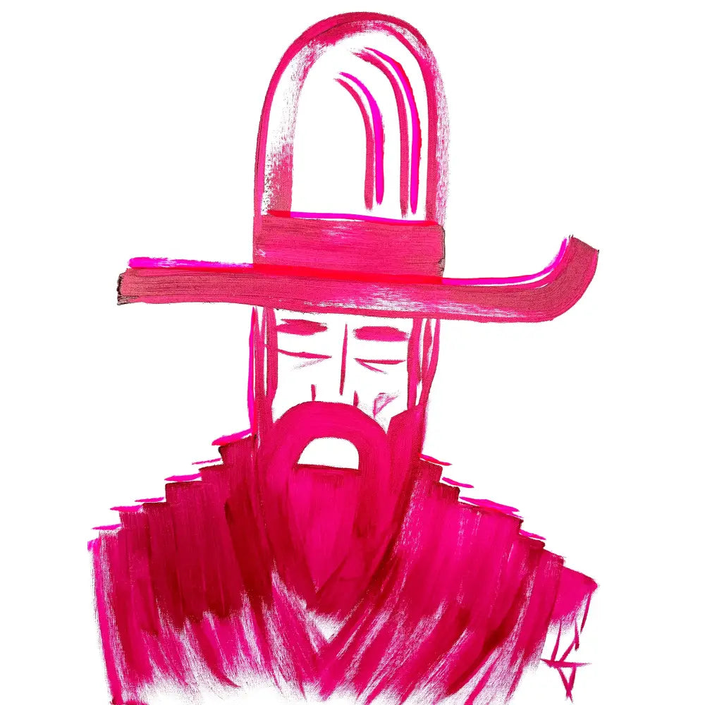 Pink Man in Hat 011 - Sold Work