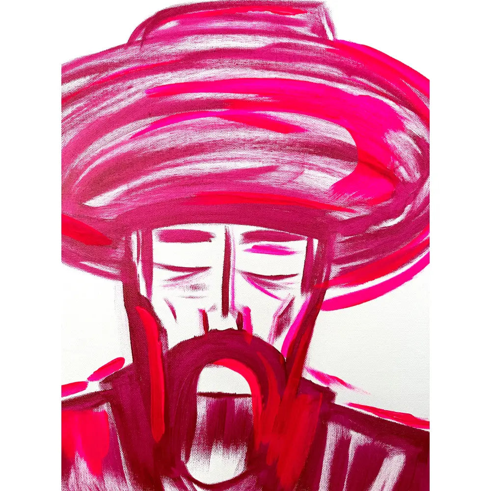 Pink Man in Hat 017 - Sold Work