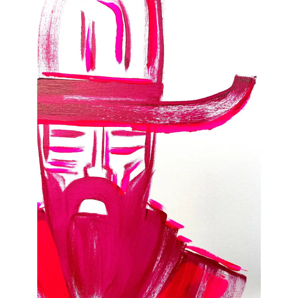 Pink Man in Hat 019 - Sold Work