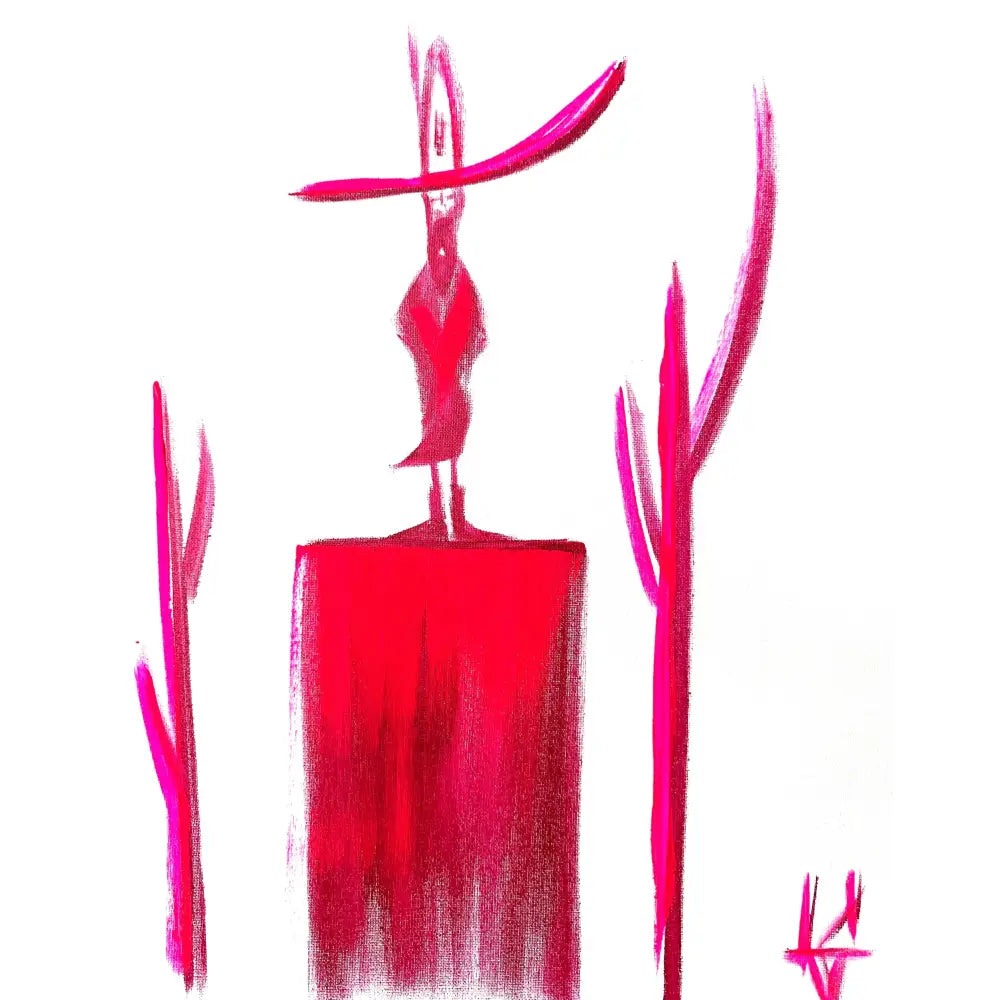 Pink Man Standing 013 Print - Prints