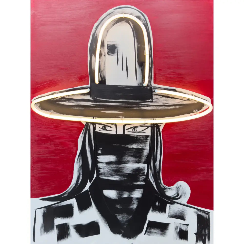 Woman in Hat 045 Neon