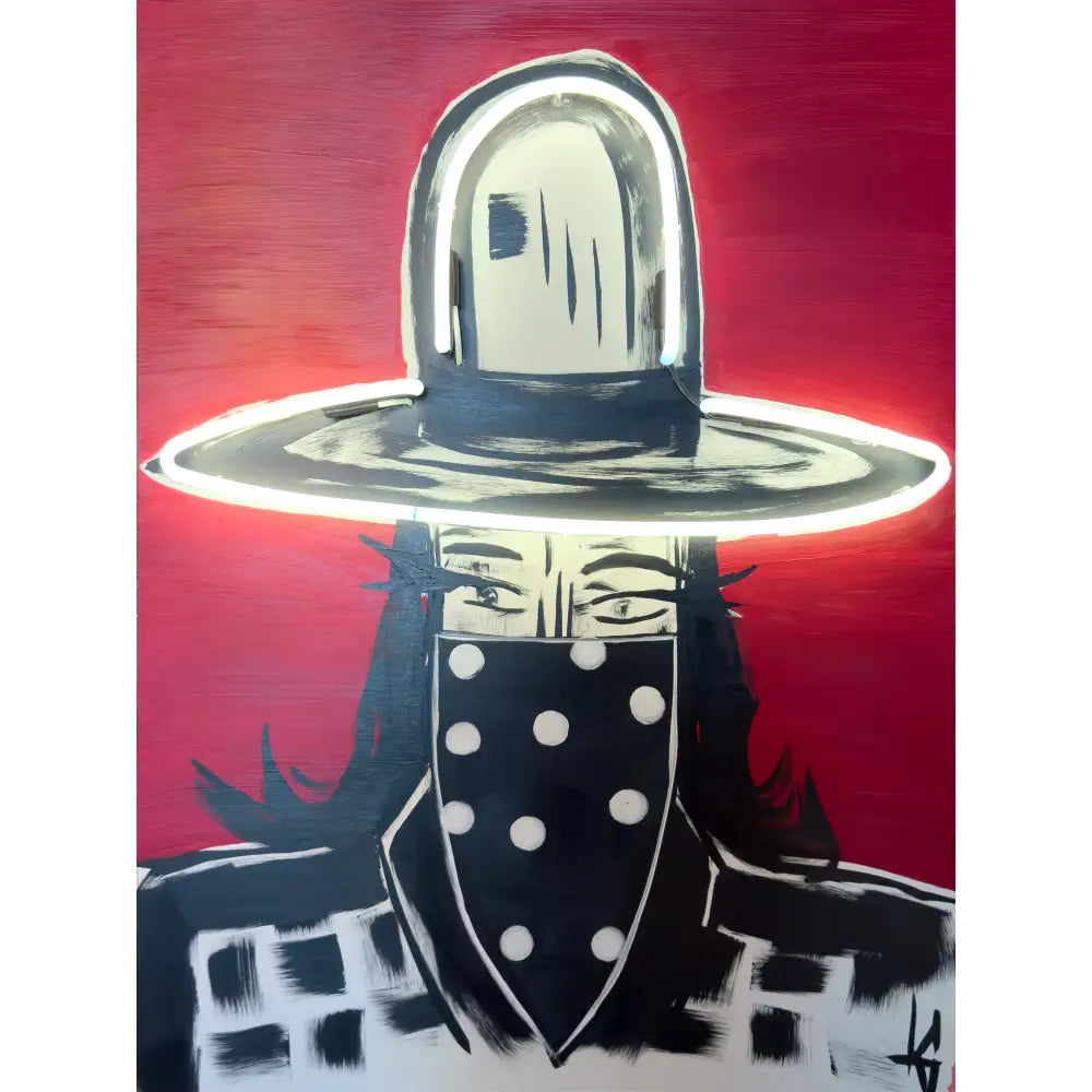Woman in Hat 046 Neon