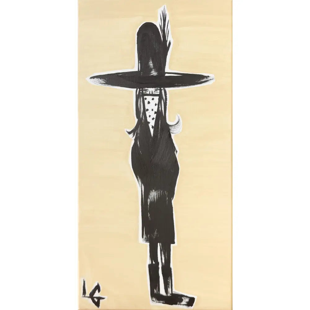 Woman in Hat Standing 03